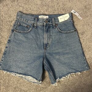 High Rise Loose Jean Shorts